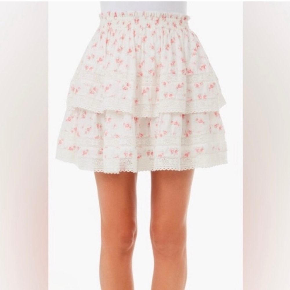NWOT Hyacinth House Tuckernuck Floral Tiered Ruffle Skirt